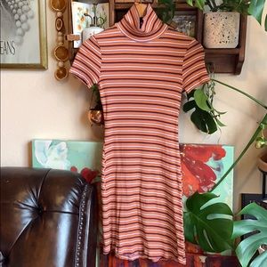 Striped Urban Outfitters Turtleneck Dress